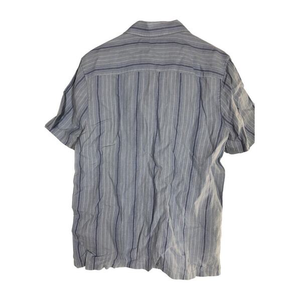 Madewell Easy  Shirt  Linen Short Sleeve Dusty Pool NWT S - Picture 5 of 9